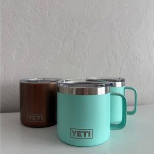 YETI Rambler Mug in Teal and Brown
